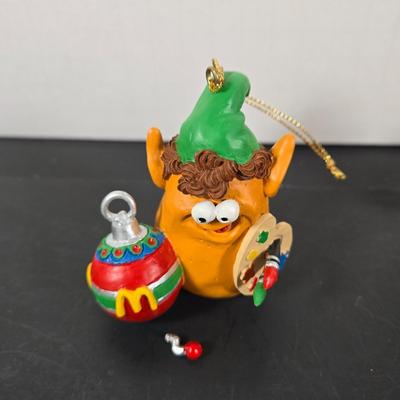LOT 129: "SANTA'S MERRY MCNUGGETS ORNAMENTS" ,TINY TIM & Small Dept. 56 Ornaments, and Dept. 56 1999 "THE FIRST...