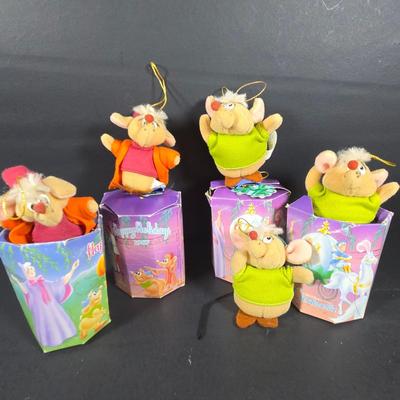 LOT 130: McDonald's OLIVER & COMPANY, CINDERELLA'S MICE, & RESCUERS DOWN UNDER Ornaments & Disney Tins
