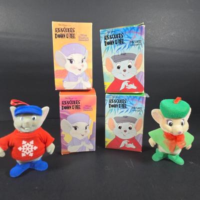 LOT 130: McDonald's OLIVER & COMPANY, CINDERELLA'S MICE, & RESCUERS DOWN UNDER Ornaments & Disney Tins