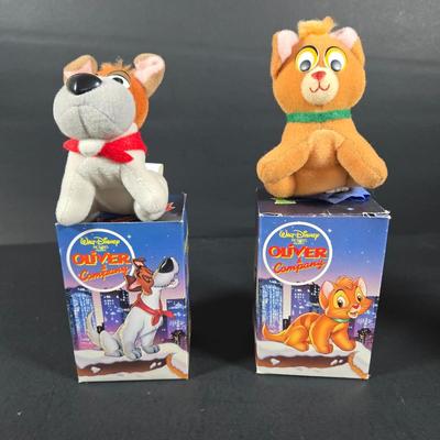 LOT 130: McDonald's OLIVER & COMPANY, CINDERELLA'S MICE, & RESCUERS DOWN UNDER Ornaments & Disney Tins