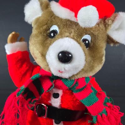 LOT 131: Jingle Bell Rock Santa ,Roller Skating Santa Bear (Untested), and Musical Puppy (Tested and Works) ; Please Note Broken Bell on...