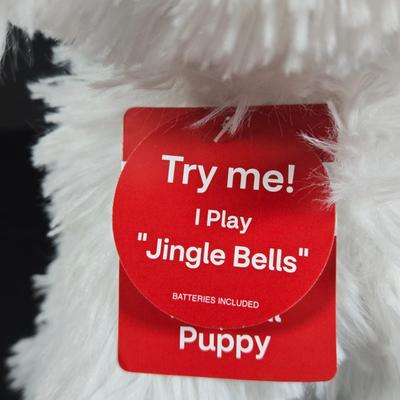 LOT 131: Jingle Bell Rock Santa ,Roller Skating Santa Bear (Untested), and Musical Puppy (Tested and Works) ; Please Note Broken Bell on...