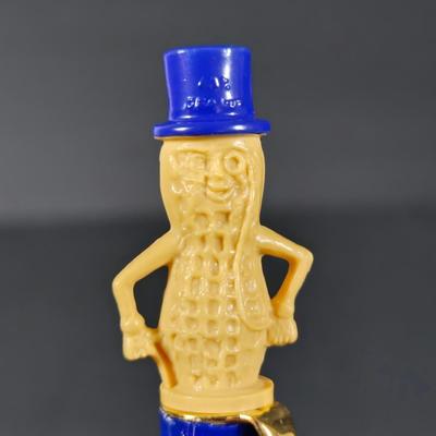 LOT 133: Handcrafted "BUDWEISER" Sailboat, BUDWEISER Pens, MR. PEANUT Bendable Figure, MR. PEANUT Pen, & Vintage Metal...
