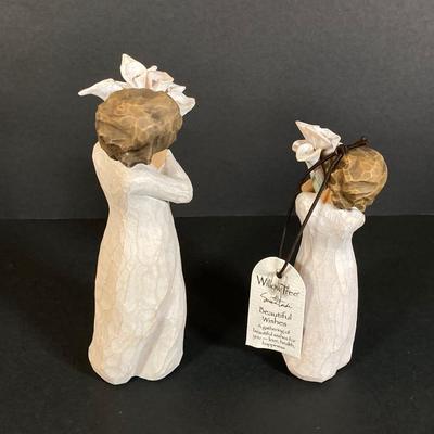 LOT 165: Jim Shore "Winter Blossoms", Willow Tree Pair of "Beautiful Wishes", "Angel of Kindness",...