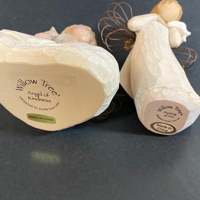 LOT 165: Jim Shore "Winter Blossoms", Willow Tree Pair of "Beautiful Wishes", "Angel of Kindness",...