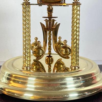 LOT 167: Vintage Made in Germany Kundo (Kieninger & Obergfell) Brass Clock with Key