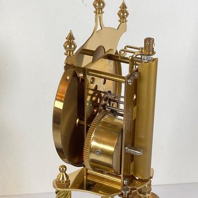LOT 167: Vintage Made in Germany Kundo (Kieninger & Obergfell) Brass Clock with Key
