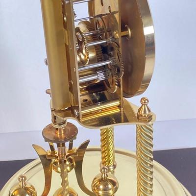 LOT 167: Vintage Made in Germany Kundo (Kieninger & Obergfell) Brass Clock with Key