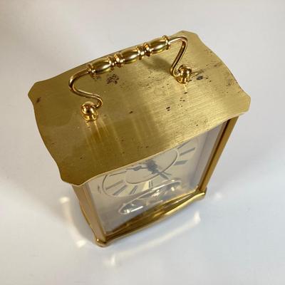 LOT 168: Vintage Wittnauer Quartz Brass Table Clock