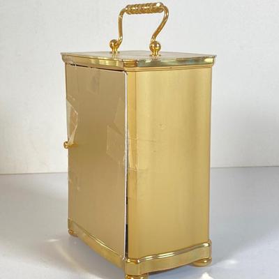 LOT 168: Vintage Wittnauer Quartz Brass Table Clock