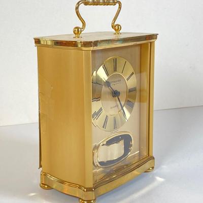 LOT 168: Vintage Wittnauer Quartz Brass Table Clock