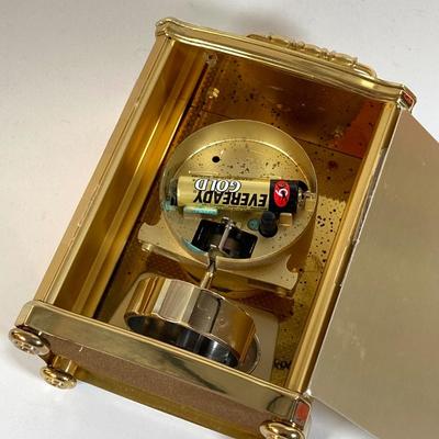 LOT 168: Vintage Wittnauer Quartz Brass Table Clock