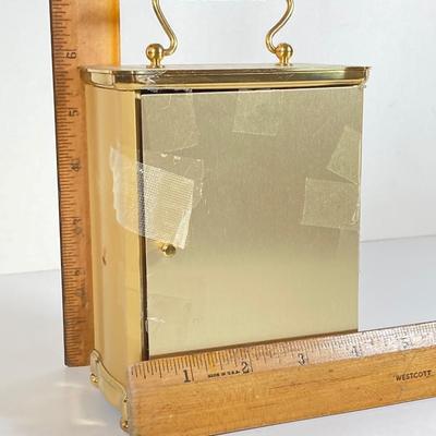 LOT 168: Vintage Wittnauer Quartz Brass Table Clock
