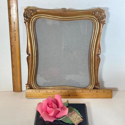 LOT 169: A Rose is a Rose is a Rose Collection - Capodimonte Italy, Purple Lighted in Dome, Japan Fan, Music Box, Frames and More
