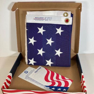 LOT 170: Patriotic Collection - USA Flags, Cannon Ball, Miniature Liberty Bell, Signed Prints (Joseph L Voelker), Declaration of...