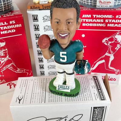 LOT 171: Philadelphia Sports Bobble Heads (McDonald's) and Magnetic Collection - Allen Iverson (76ers), Jim Thome / Pat Burrell...