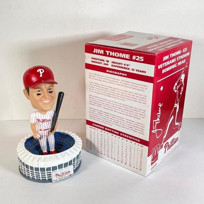 LOT 172: McDonald's / Philly Sports Bobble Heads - Phillies' Jim Thome and Pat Burrell, 76er's Allen Iverson, Eagle's...