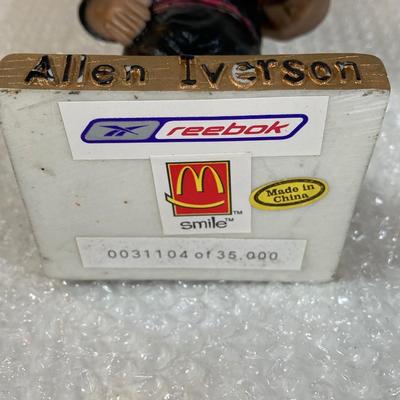 LOT 174: McDonald's / Philadelphia Bobble Heads - Allen Iverson Limited Gold Edition Numbered 31104 w/COA, Phillies' Jim Thome...