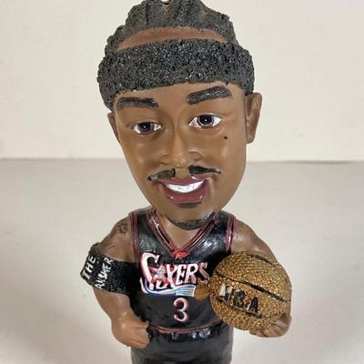 LOT 174: McDonald's / Philadelphia Bobble Heads - Allen Iverson Limited Gold Edition Numbered 31104 w/COA, Phillies' Jim Thome...