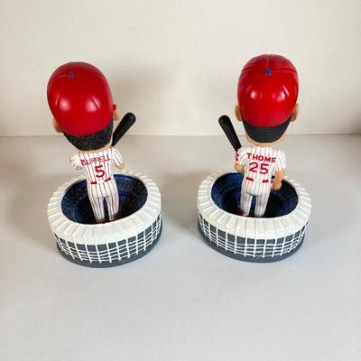 LOT 174: McDonald's / Philadelphia Bobble Heads - Allen Iverson Limited Gold Edition Numbered 31104 w/COA, Phillies' Jim Thome...