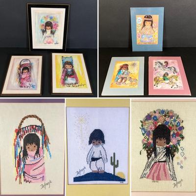 LOT 176: Ted DeGrazia Artwork Collection (Cross Stitch and More)
