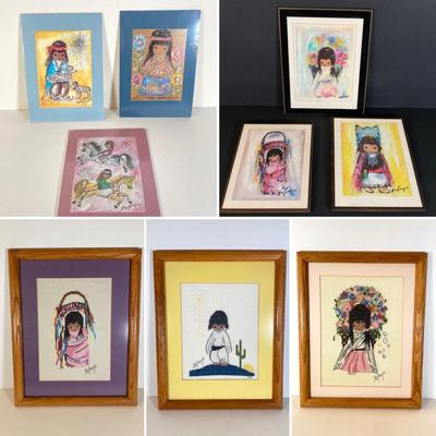 LOT 176: Ted DeGrazia Artwork Collection (Cross Stitch and More)