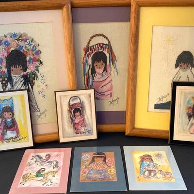 LOT 176: Ted DeGrazia Artwork Collection (Cross Stitch and More)