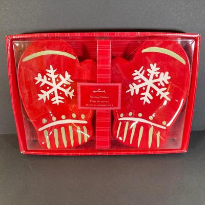 LOT 177: Fenton Hob Nail Ruffled Top Milk Glass Pedestal Compote, Arnart Porcelain Musical Dove Sculpture, Hallmark Serving Dishes and More