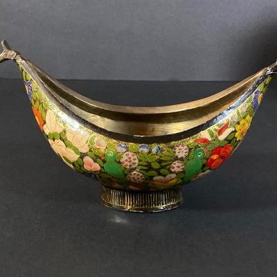 LOT 178: Beautiful Asian Decorative Collection - Sphinx, Silver / Gold Tone Trees in Mirrored Glass Box and More