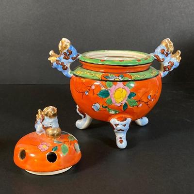 LOT 178: Beautiful Asian Decorative Collection - Sphinx, Silver / Gold Tone Trees in Mirrored Glass Box and More