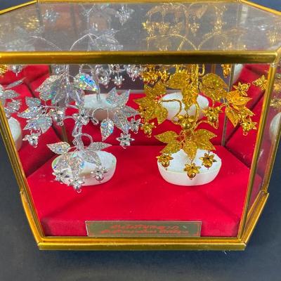LOT 178: Beautiful Asian Decorative Collection - Sphinx, Silver / Gold Tone Trees in Mirrored Glass Box and More