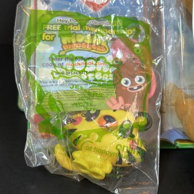 LOT 190: New in Package McDonald's Happy Meal Toys Moshi Monsters Complete Set of 8 and 2000 TY Teenie Beanie Complete Set of 11