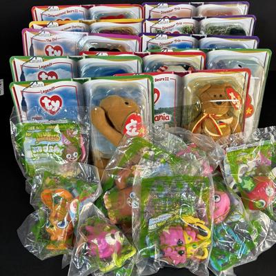 LOT 190: New in Package McDonald's Happy Meal Toys Moshi Monsters Complete Set of 8 and 2000 TY Teenie Beanie Complete Set of 11