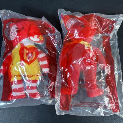 LOT 191: NIP McDonalds Happy Meal Toys: 1999 Ty Teenie Beanie Babies 1-12, Kim Possible & Others