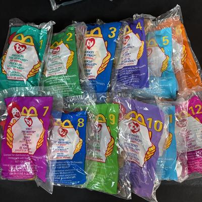LOT 191: NIP McDonalds Happy Meal Toys: 1999 Ty Teenie Beanie Babies 1-12, Kim Possible & Others