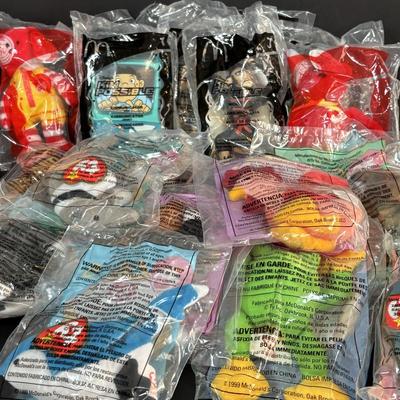 LOT 191: NIP McDonalds Happy Meal Toys: 1999 Ty Teenie Beanie Babies 1-12, Kim Possible & Others