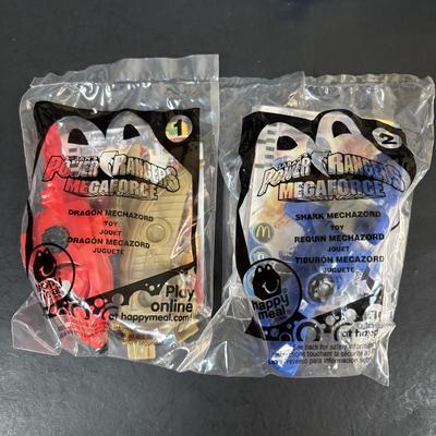 LOT 192: NIP McDonalds Happy Meal Toys: 2013 Power Ranger Mega Force 1-6 Set & 1999 Ty Teenie Beanie 1-12 Set