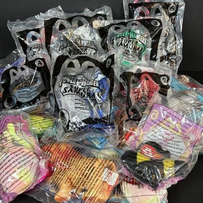 LOT 193: McDonalds NIP Happy Meal Toys: 2012 Power Ranger Super Samuri Complete Set 1-8 & 2000 Ty Teenie Beanies Complete Set 1-18