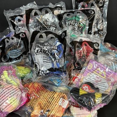 LOT 193: McDonalds NIP Happy Meal Toys: 2012 Power Ranger Super Samuri Complete Set 1-8 & 2000 Ty Teenie Beanies Complete Set 1-18