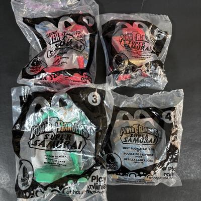 LOT 193: McDonalds NIP Happy Meal Toys: 2012 Power Ranger Super Samuri Complete Set 1-8 & 2000 Ty Teenie Beanies Complete Set 1-18