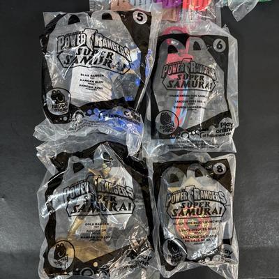 LOT 193: McDonalds NIP Happy Meal Toys: 2012 Power Ranger Super Samuri Complete Set 1-8 & 2000 Ty Teenie Beanies Complete Set 1-18