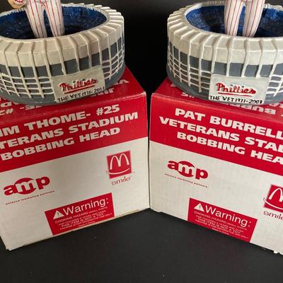 LOT 195: McDonald's / Philadelphia Sports Bobble Heads - Two Allen Iverson (76ers), Phillies Jim Thome and Pat Burrell