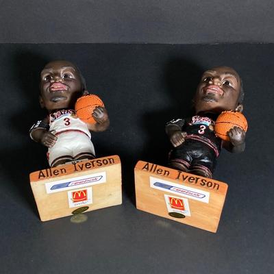 LOT 195: McDonald's / Philadelphia Sports Bobble Heads - Two Allen Iverson (76ers), Phillies Jim Thome and Pat Burrell
