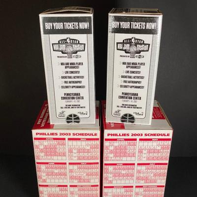 LOT 195: McDonald's / Philadelphia Sports Bobble Heads - Two Allen Iverson (76ers), Phillies Jim Thome and Pat Burrell