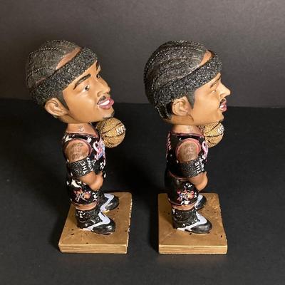 LOT 196: Philadelphia Sports / McDonald's Bobble Heads - Two Limited Edition Gold Allen Iverson (76ers) Numbered with C.O.A.,...