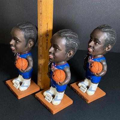 LOT 197: Three Allen Iverson (76ers) NBA MVP Blue Jersey McDonald's / Philadelphia Sports Bobble Heads