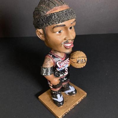 LOT 198: Philadelphia 76ers' / McDonald's Allen Iverson Bobble Heads (Three) - Limited Edition Gold Edition Numbered with...