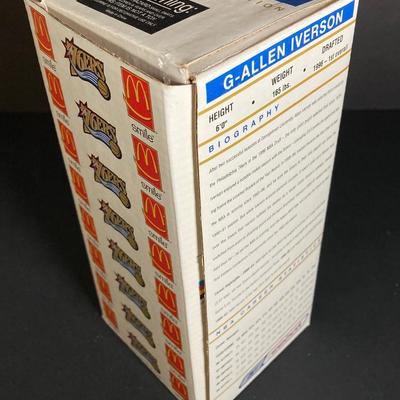 LOT 198: Philadelphia 76ers' / McDonald's Allen Iverson Bobble Heads (Three) - Limited Edition Gold Edition Numbered with...