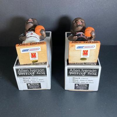 LOT 198: Philadelphia 76ers' / McDonald's Allen Iverson Bobble Heads (Three) - Limited Edition Gold Edition Numbered with...