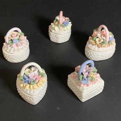 LOT 201: Lefton Floral Serving Plate, Vintage Blue Bird / Parakeet Bird Figurines, Art Vannes France Bowl, Rosella Pink Double Bowl and...